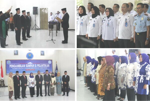 Pengambilan Sumpah & Pelantikan Pejabat Eselon III Jajaran BNNP Jawa Timur