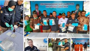 Musnahkan 8,150 Kilogram Narkotika Jenis Sabu Jaringan Internasional