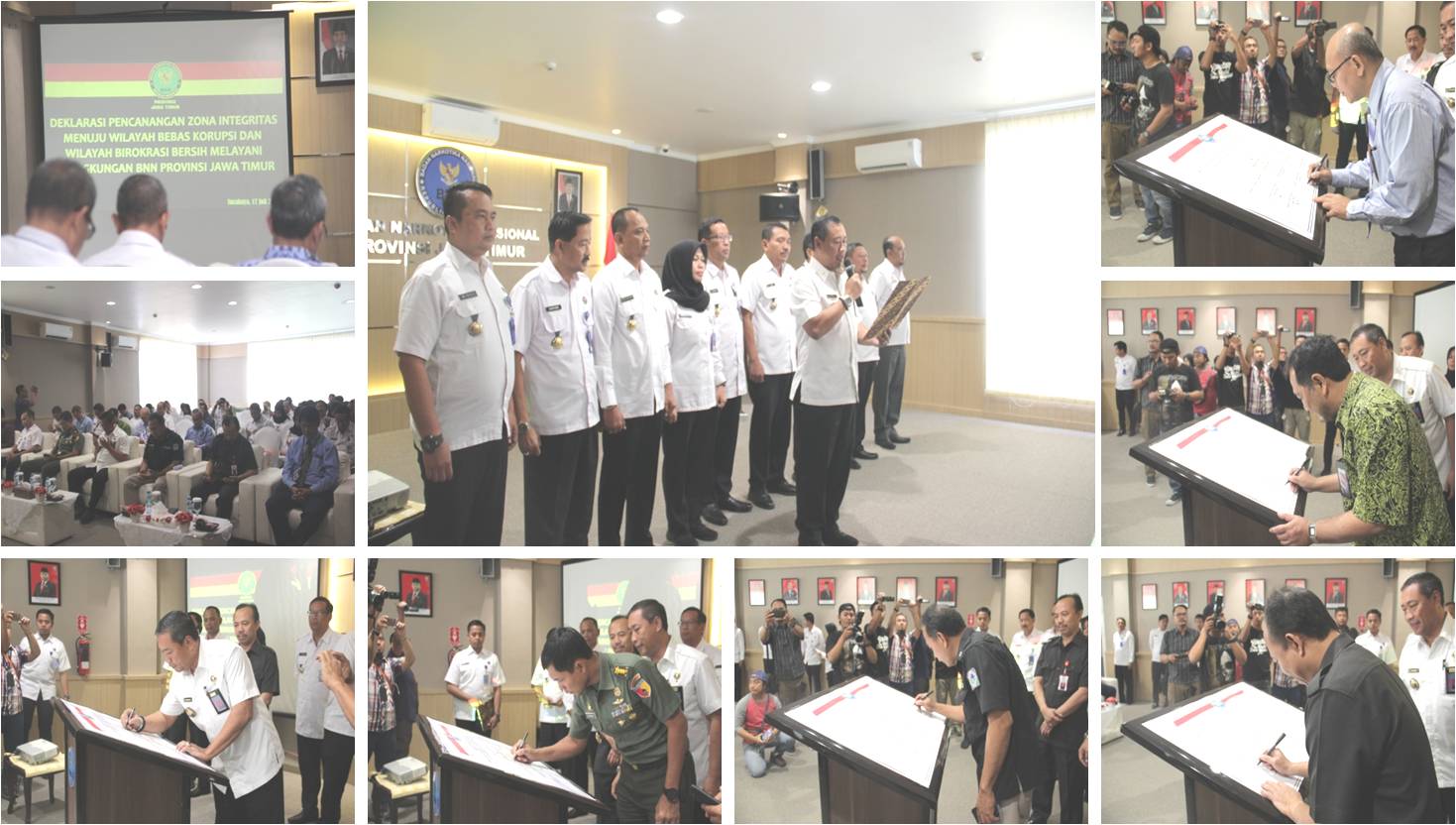 Pencanangan Zona Integritas di Lingkungan BNNP Jawa Timur Pencanangan Zona Integritas di Lingkungan BNNP Jawa Timur