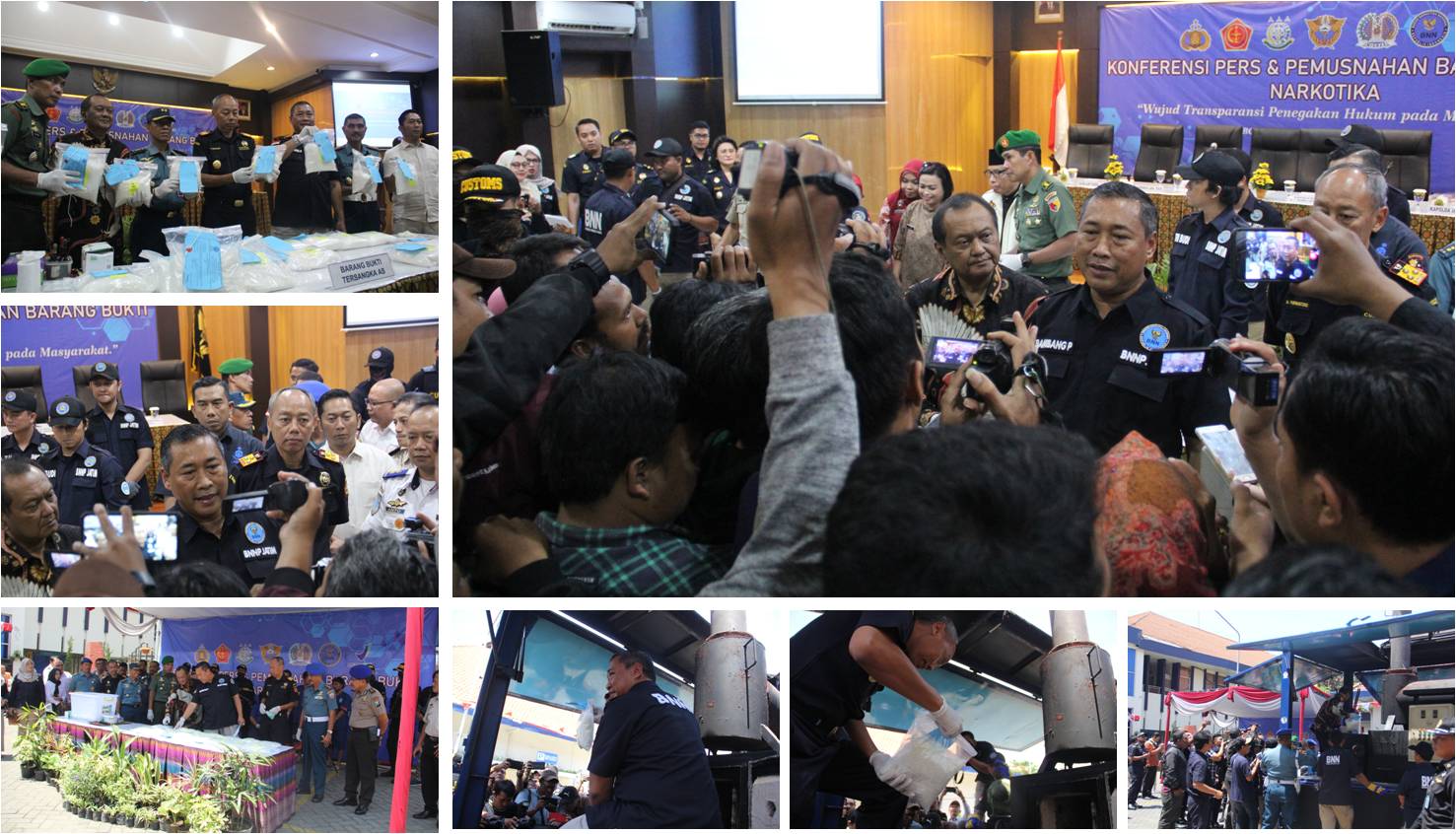 Konfrensi Press & Pemusnahan Barang Sitaan Narkotika Jenis Shabu Jaringan Sindikat Internasional Malaysia - Madura Konfrensi Press & Pemusnahan Barang Sitaan Narkotika Jenis Shabu Jaringan Sindikat Internasional Malaysia - Madura
