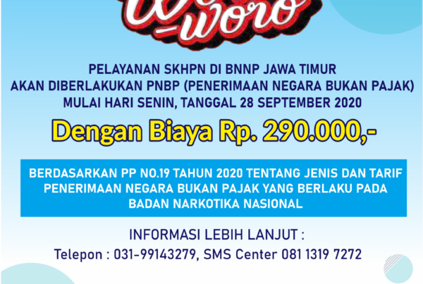 Woro-woro Pelayanan SKHPN berlaku Penerimaan Negara Bukan Pajak (PNBP)