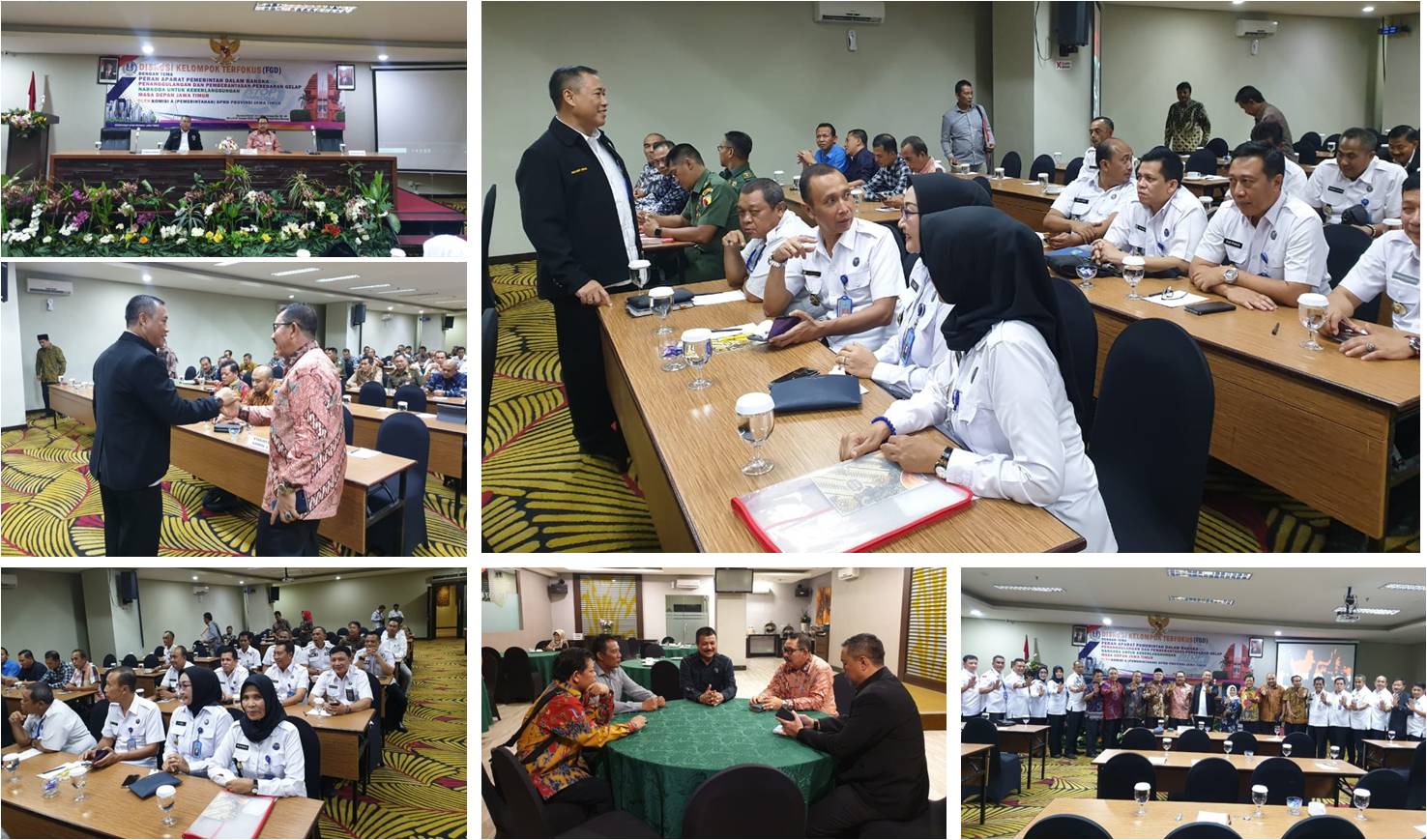 Diskusi Kelompok Terfokus (FGD) Peran Aparat Pemerintah dalam rangka (P4GN) untuk Keberlangsungan Masa Depan Jawa Timur Diskusi Kelompok Terfokus (FGD) Peran Aparat Pemerintah dalam rangka (P4GN) untuk Keberlangsungan Masa Depan Jawa Timur