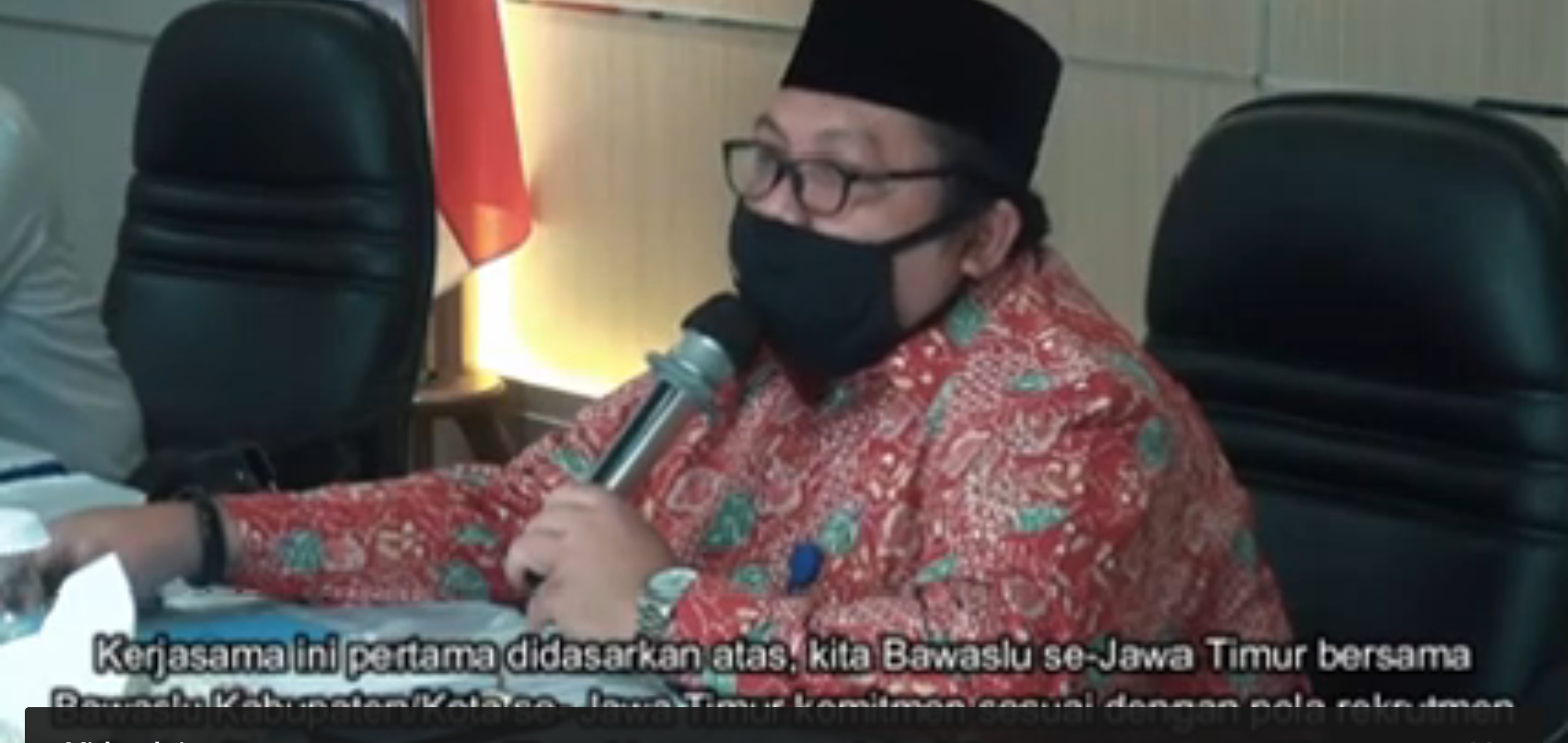 Penandatanganan Perjanjian Kerja Sama P4GN antara BNN Prov. Jatim dengan Bawaslu Prov. Jatim Yang diikuti serentak oleh BNN Kab. Kota Jajaran secara Virtual
