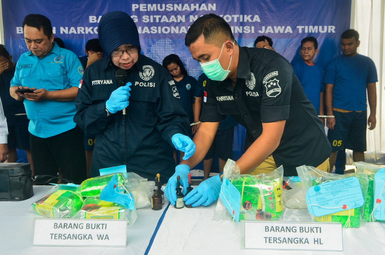 PEMUSNAHAN BARANG BUKTI SHABU 22 KG DI BNN PROVINSI JAWA TIMUR