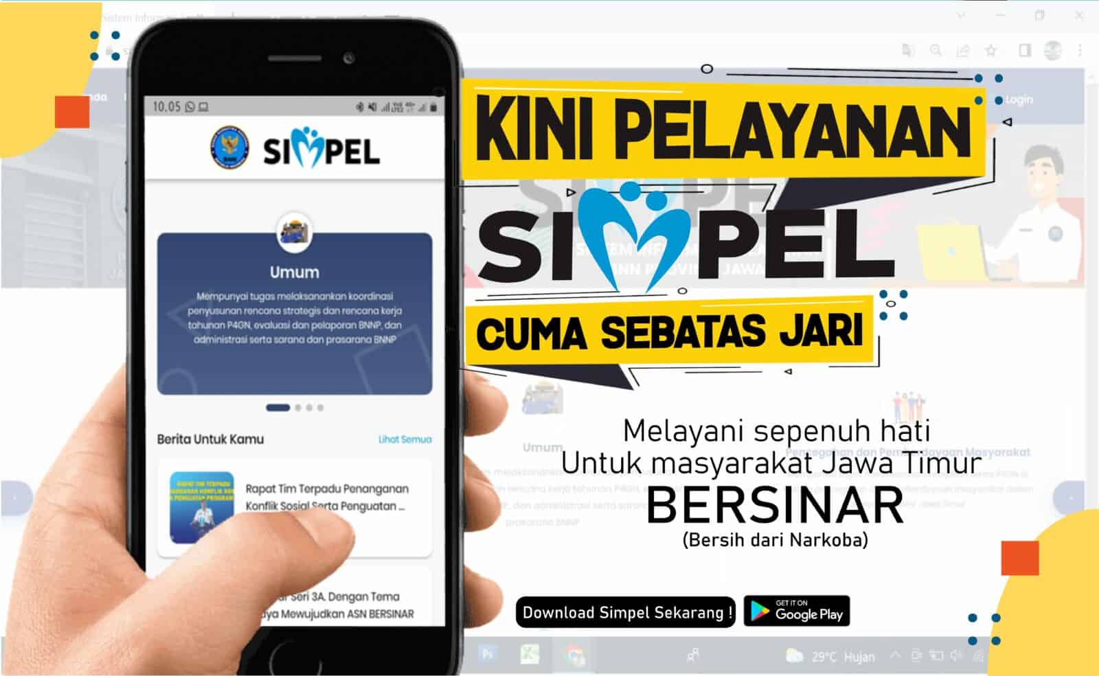 Kini Pelayanan SIMPEL cuma sebatas Jari Konsep Otomatis