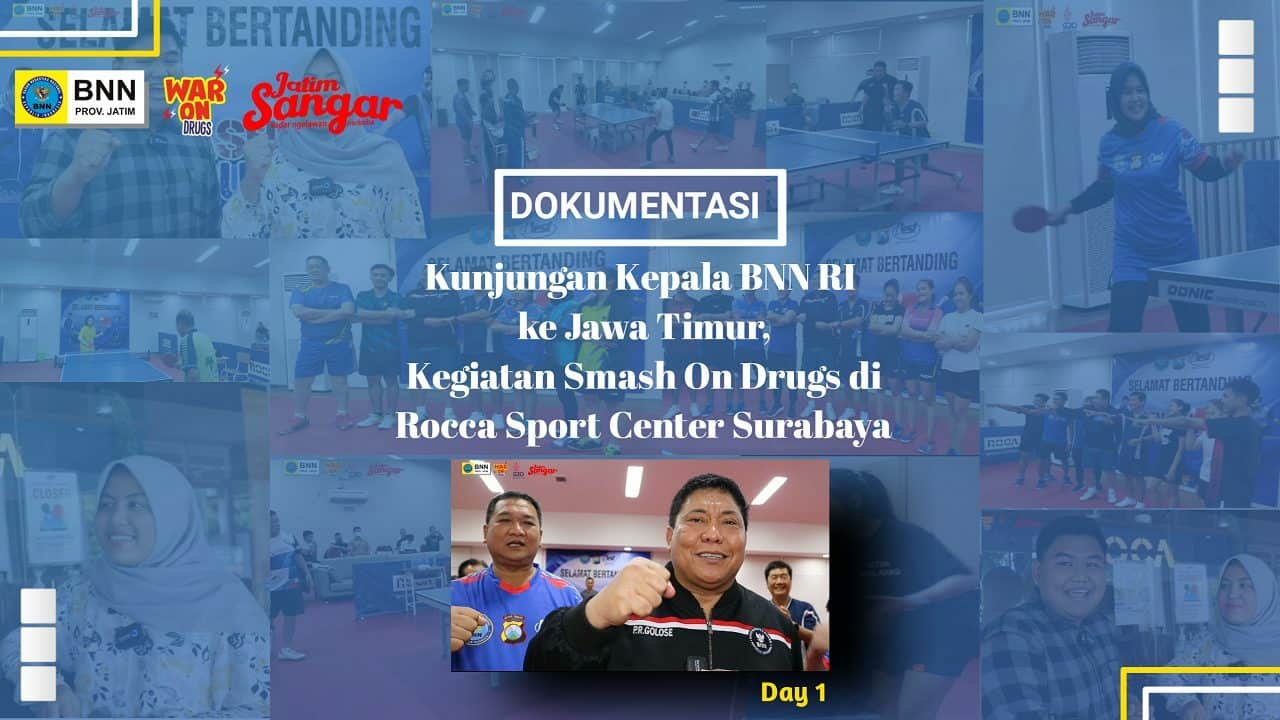 Kunjungan Kepala BNN RI ke Jawa Timur Kegiatan Olahraga Tenis Meja di Roca Sport Center Surabaya Kunjungan Kepala BNN RI ke Jawa Timur Kegiatan Olahraga Tenis Meja di Roca Sport Center Surabaya
