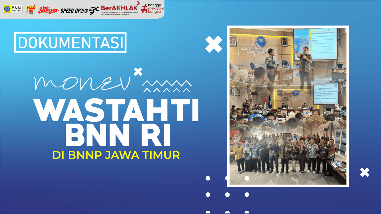 MONEV WASTAHTI BNN RI DI BNNP JAWA TIMUR Desain Thumbnails Youtube Monev Tahti 2023