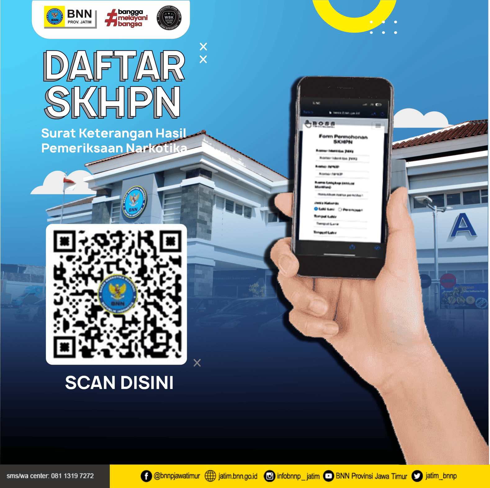 Scan disini Daftar Pengurusan Surat Keterangan Hasil Pemeriksaan Narkotika di BNNP JATIM Konsep Otomatis