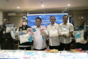 Konferensi Pers dan Pemusnahan Barang Bukti Narkotika Ungkap Kasus Narkotika Jaringan Internasional
