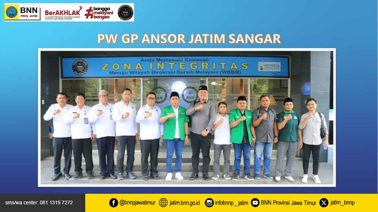 Silaturahmi GP Ansor Jawa Timur dan BNNP Jatim Sinergi untuk Perangi Narkoba Cover 6 Jan