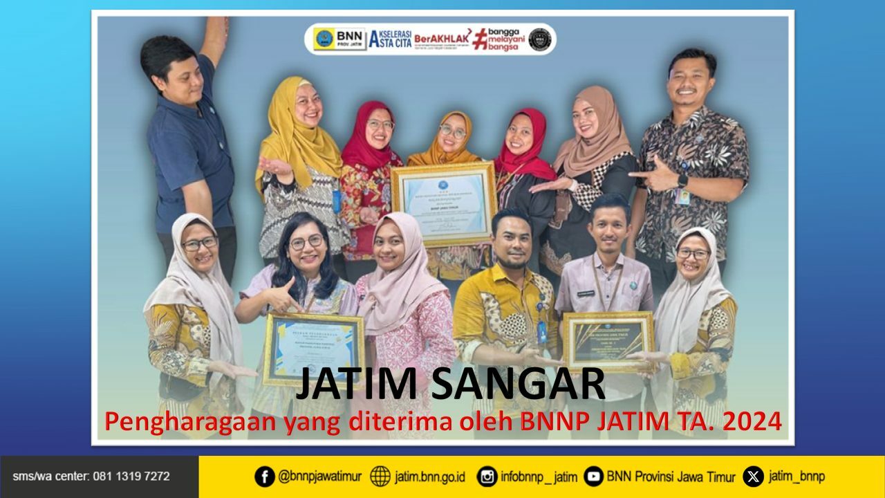 JATIM SANGAR Penghargaan yang diterima oleh BNN Provinsi Jawa Timur Tahun Anggaran 2024 12