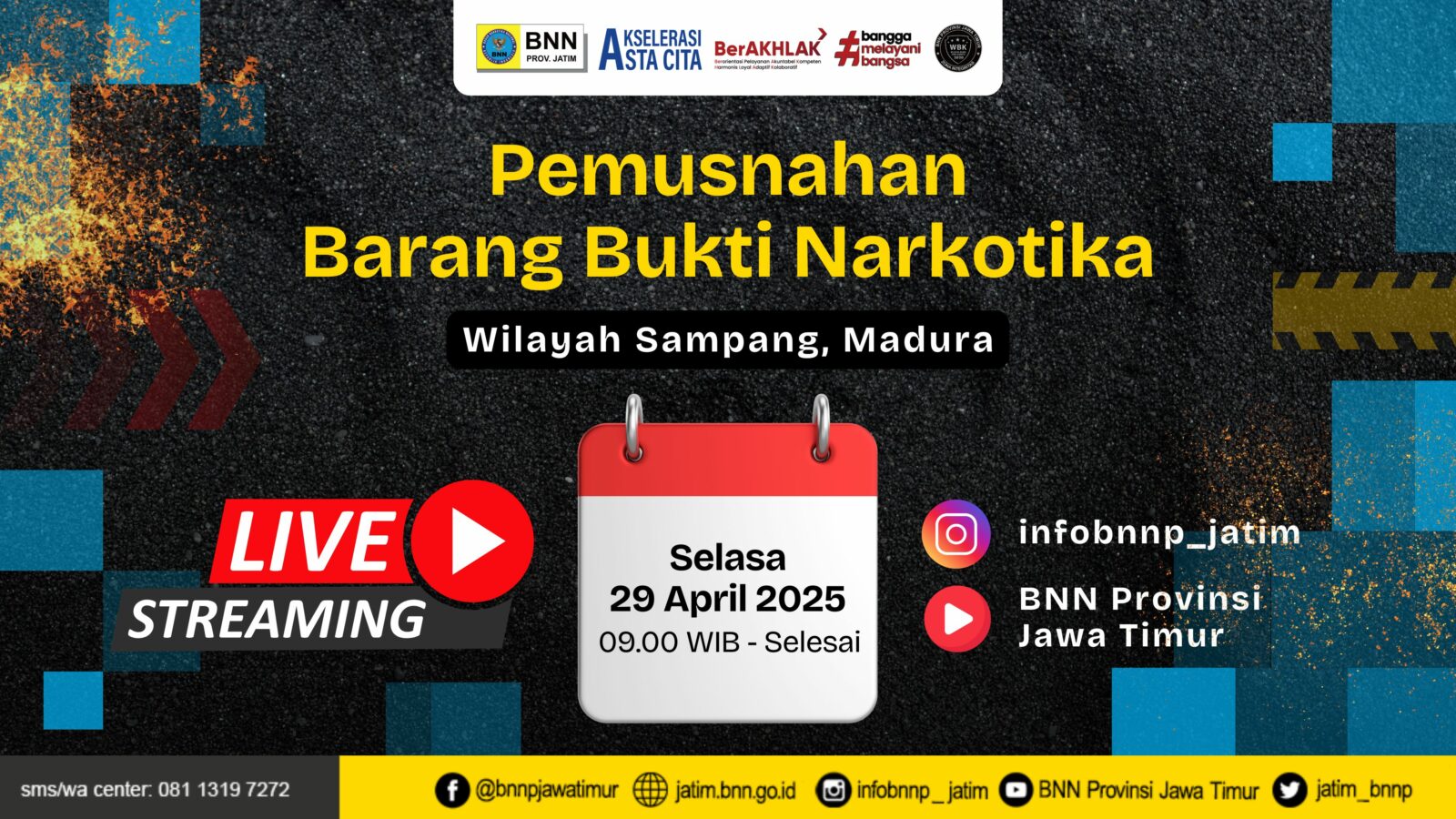 LIVE - PEMUSNAHAN BARANG BUKTI NARKOTIKA DAN DEKLARASI ANTI NARKOBA DI KABUPATEN SAMPANG IMG 6821 1